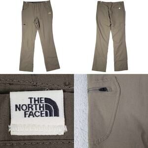 The North Face Cargo Hiking Pants Women's Size 8 Khaki Nylon Stretch Straight